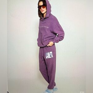 BOYS LIE XS SweatSuit- Hoodie Top & Bottom - purple